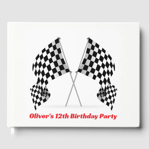 Chequered Flag Design Guest Book