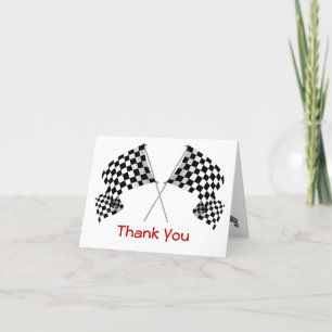 Chequered Flag Design Thank You Card