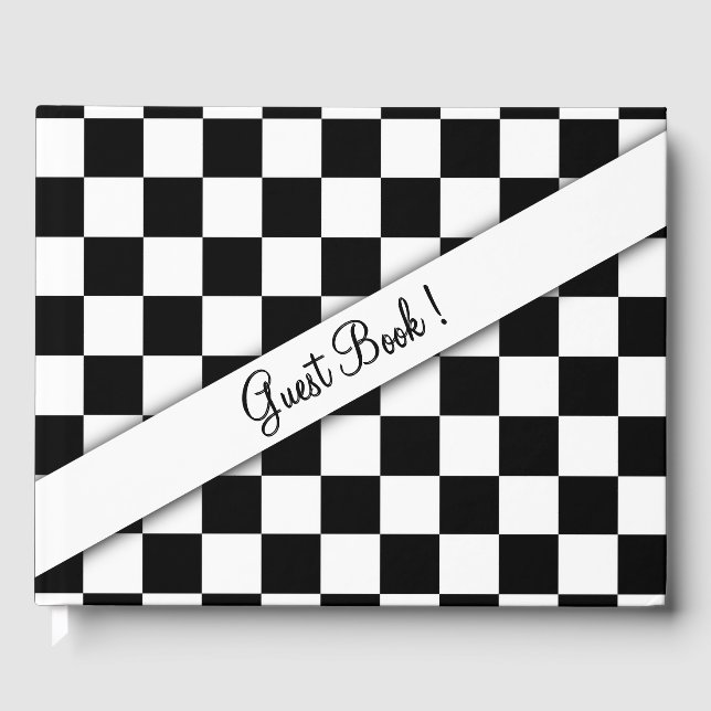 Chequered Flag Guest Book (Front)