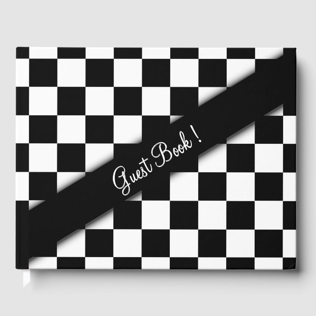 Chequered Flag Guest Book (Front)