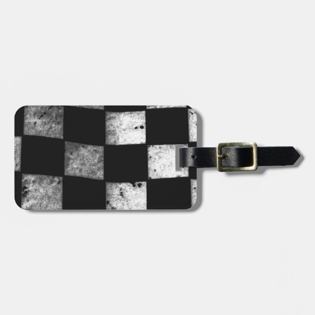 Chequered Flag Luggage Tag (Front Horizontal)