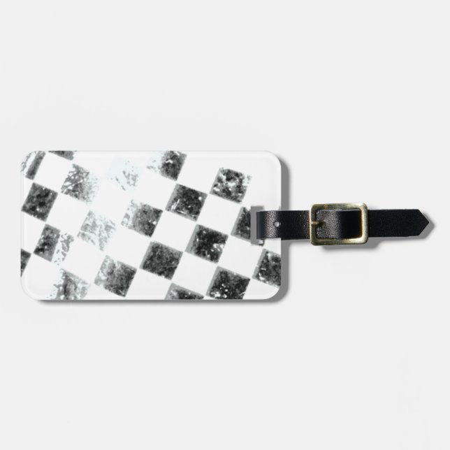 Chequered Flag Luggage Tag (Front Horizontal)