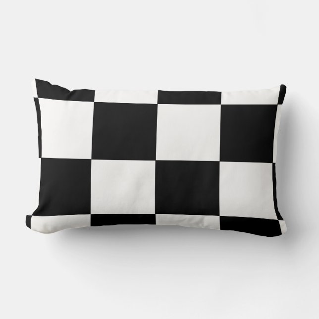 Chequered Flag Lumbar Cushion (Front)