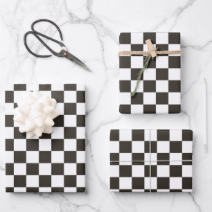 Chequered Flag pattern Wrapping Paper Sheet