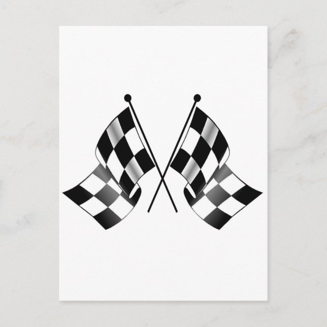 chequered flag postcard (Front)