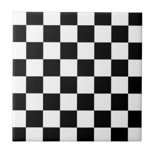 Chequered Flag Racing Chess Checkers Chessboard Ceramic Tile