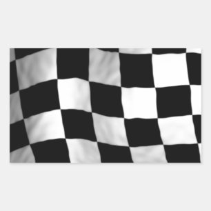 Chequered Flag Rectangular Sticker