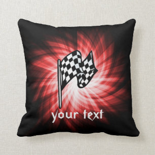 Chequered Flag; red Cushion