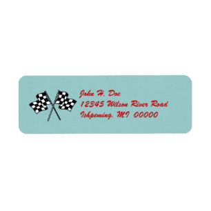 Chequered Flag Return LABEL ~ EZ2 Change Info Return Address Label