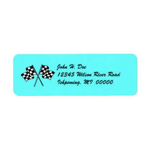 Chequered Flag Return LABEL ~ EZ2 Change Info Return Address Label
