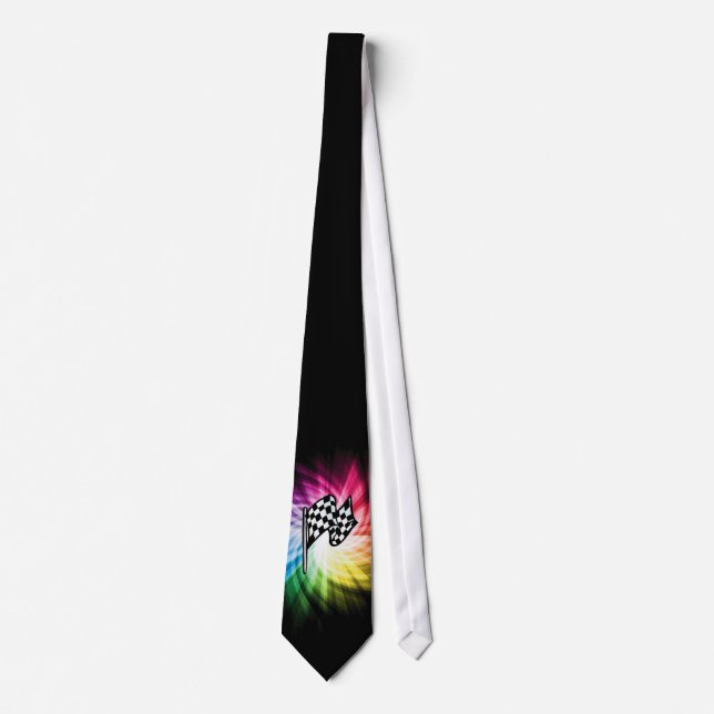 Chequered Flag Spectrum Tie (Front)