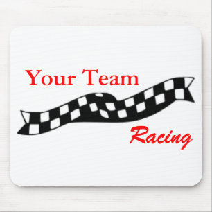 Chequered Flag Swoop Race Team Mousepad