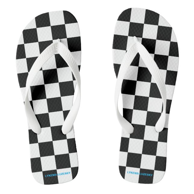 chequered flag thongs (Footbed)