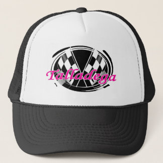 chequered flag trucker hat
