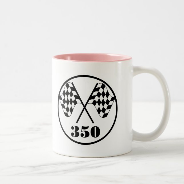 Chequered Flags Two-Tone Coffee Mug (Right)