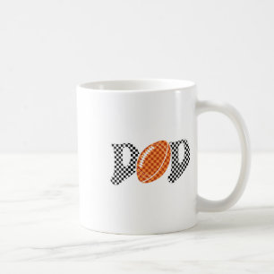 Chequered Football Dad For Men Fathers Day Coffee Mug