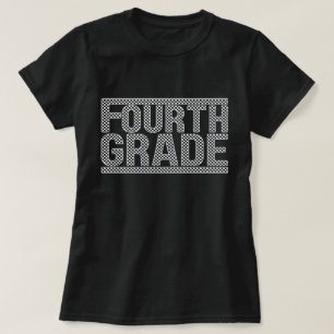 Chequered Fourth Grade Shirt, Fourth Grade Teacher T-Shirt
