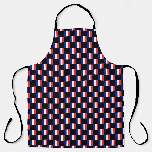 Chequered France Flag Pattern  Apron (Front)