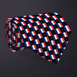 Chequered France Flag Pattern Tie