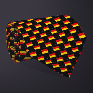 Chequered Germany Flag Pattern Tie