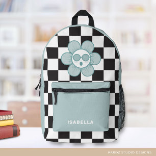 Chequered Girly School Backpack