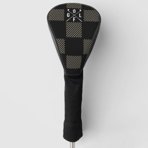 Chequered  golf head cover