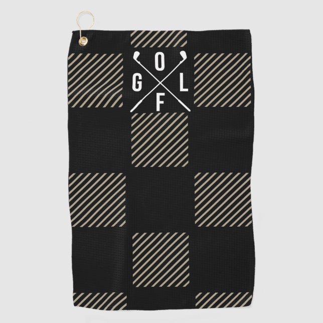 Chequered  golf towel (Front)