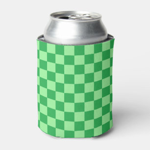 Chequered Green and Mint Green Can Cooler