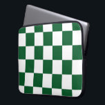 Chequered Green and White Laptop Sleeve<br><div class="desc">Cool simple green and white chequered pattern is made of rows of alternating white and green squares. Feel free to customise the product to make it your own. Digitally created 9000 x 6000 pixel image. Copyright ©2013 Claire E. Skinner, All rights reserved. To see this design on other items, click...</div>