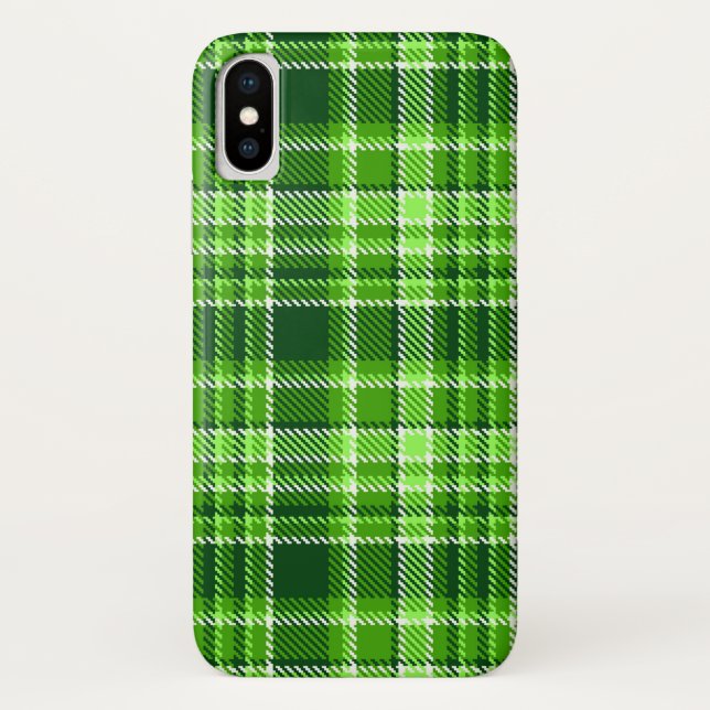 Chequered Green Colour Pattern Case-Mate iPhone Case (Back)