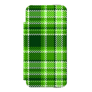 Chequered Green Colour Pattern Incipio Watson™ iPhone 5 Wallet Case