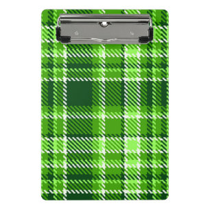 Chequered Green Colour Pattern Mini Clipboard