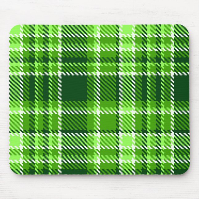 Chequered Green Colour Pattern Mouse Pad (Front)