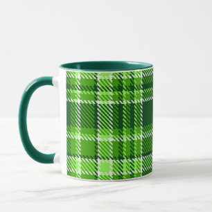 Chequered Green Colour Pattern Mug