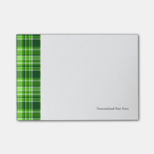 Chequered Green Colour Pattern Post-it Notes