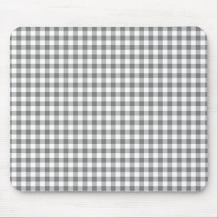 Chequered Grey and White Mouse Pad
