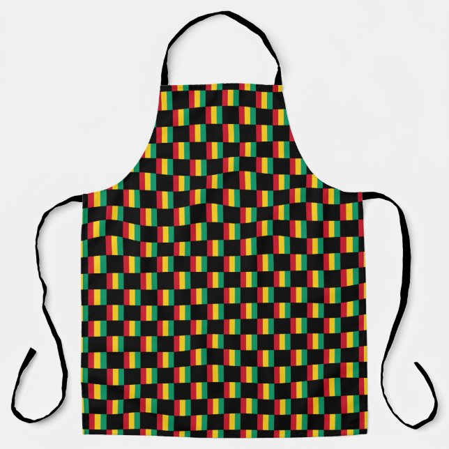 Chequered Guinea Flag Pattern  Apron (Front)