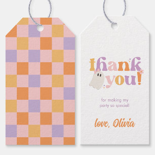 Chequered Halloween Favour Tag