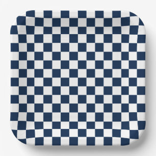 Chequered Halloween Paper Plate