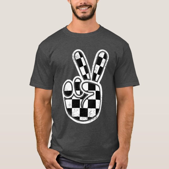 Chequered Hand Racing Flag Race Boys Toddler T-Shirt (Front)