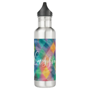 Chequered Harlequin Pale Rainbow 710 Ml Water Bottle