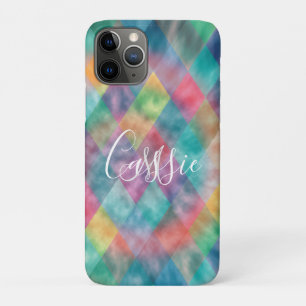 Chequered Harlequin Pale Rainbow  iPhone 11 Pro Case