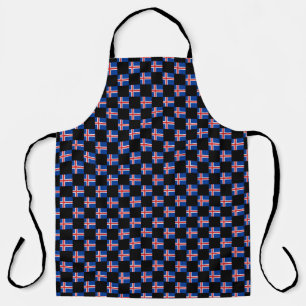 Chequered Iceland Flag Pattern  Apron