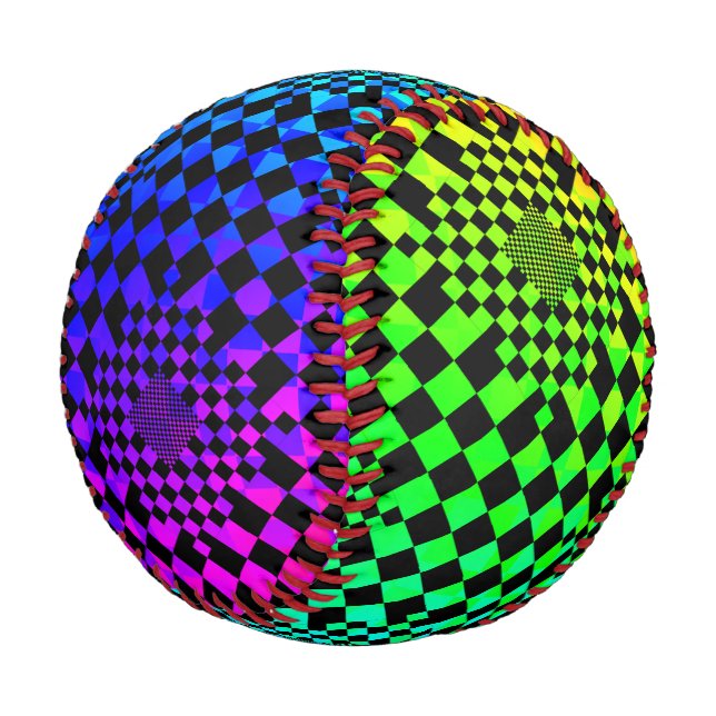 Chequered Illusion by Kenneth Yoncich Baseball (Angled)