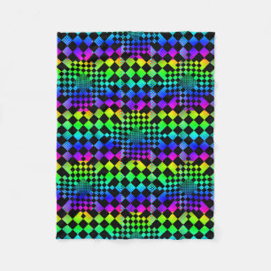Chequered Illusion by Kenneth Yoncich Fleece Blanket