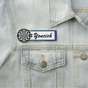 Chequered Illusion by Kenneth Yoncich Name Tag