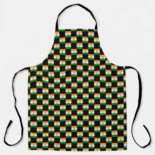 Chequered India Flag Pattern Apron