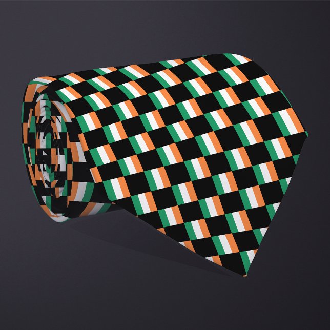 Chequered Ireland Flag Pattern  Tie (Creator Uploaded)