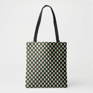 Chequered Ireland Flag Pattern  Tote Bag