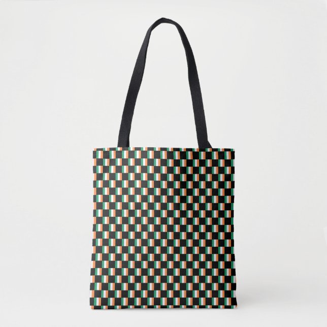Chequered Ireland Flag Pattern  Tote Bag (Front)